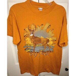 Vintage graphic t shirt deer buck animal hunting nature tee men's Medium